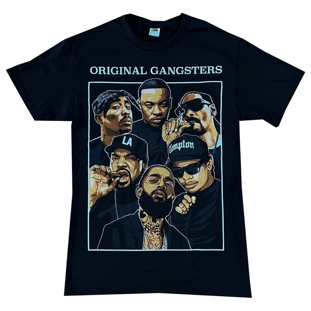Black Short Sleeve Tee with Artistic Collage